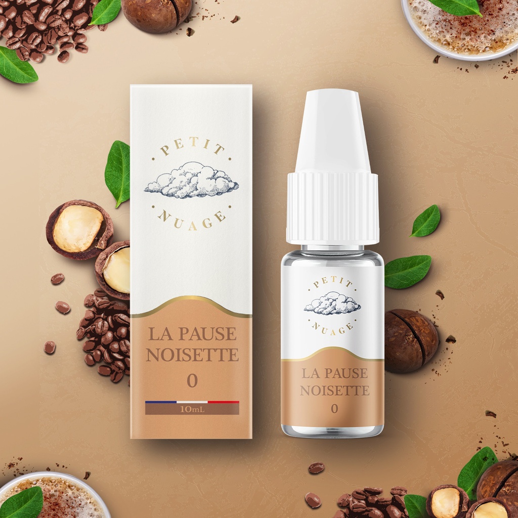 [002369-4110] LA PAUSE NOISETTE 10ml – PETIT NUAGE (0mg/ml)
