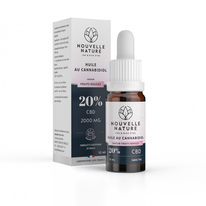 Huile sublinguale CBD Saveur Fruits Rouges - Nouvelle Nature