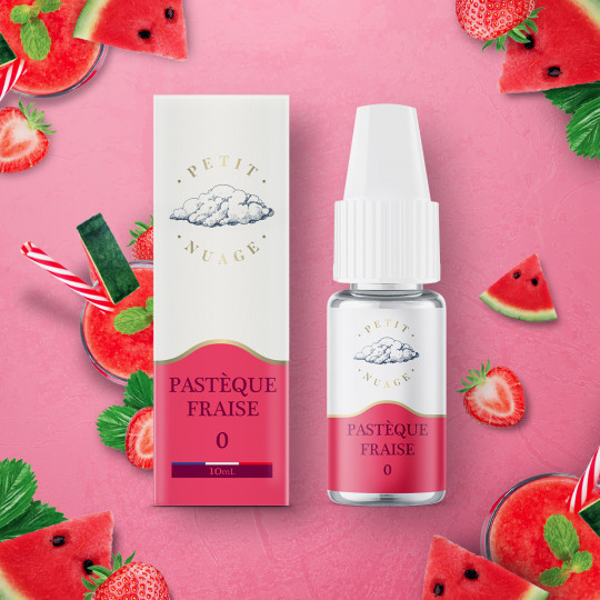[004068-7888] ELiquide Pastèque Fraise 10ml - Petit Nuage (0mg/ml)