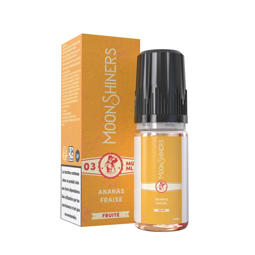 [1777-3726] Ananas Fraise 10ml - Moonshiners (3mg/ml)