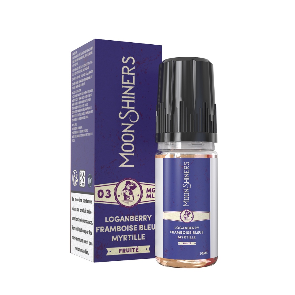 [004601-8584] Loganberry Framboise bleue Myrtille 10ml - Moonshiners (3mg/ml)
