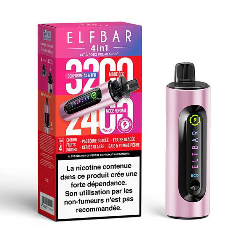 [1894-3990] Puff rechargeable EB 4en1 - Elfbar (Fruits Rouges)
