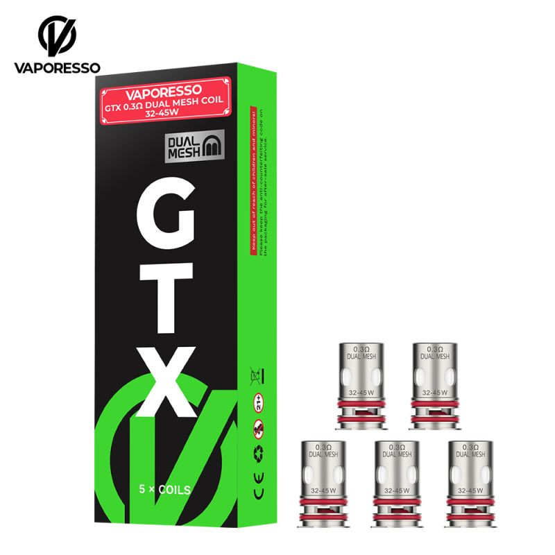Résistances GTX Dual Mesh (5pcs) - Vaporesso