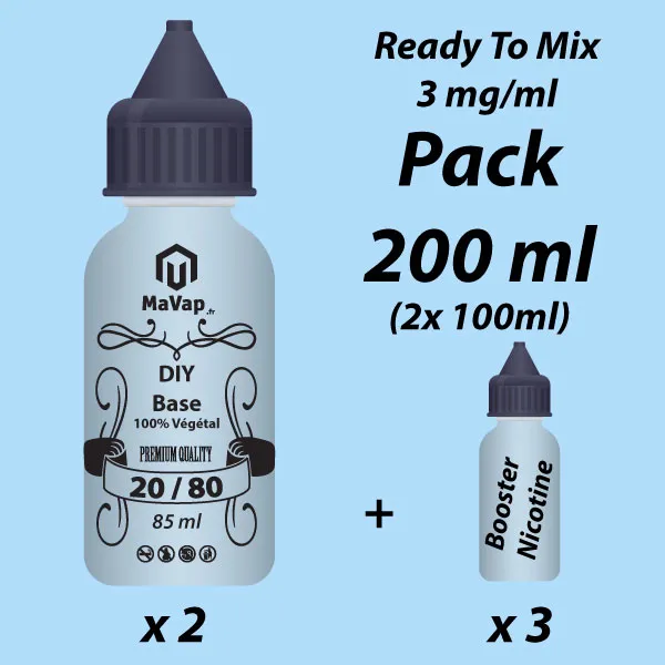 Kit DIY 200ml 50/50 - Ready To Mix by MaVap.fr