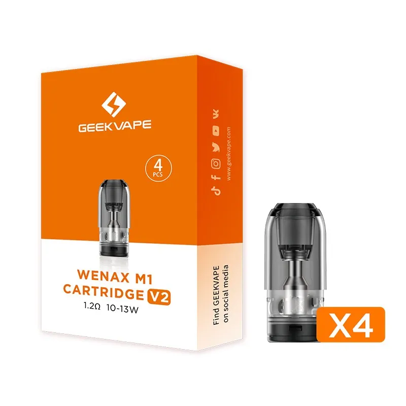[2053-4417] Cartouches Wenax M1 v2 x4 - GeekVape (1.2 Ohm)