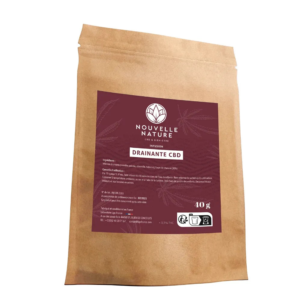 Infusion CBD Drainante 40g - Nouvelle Nature