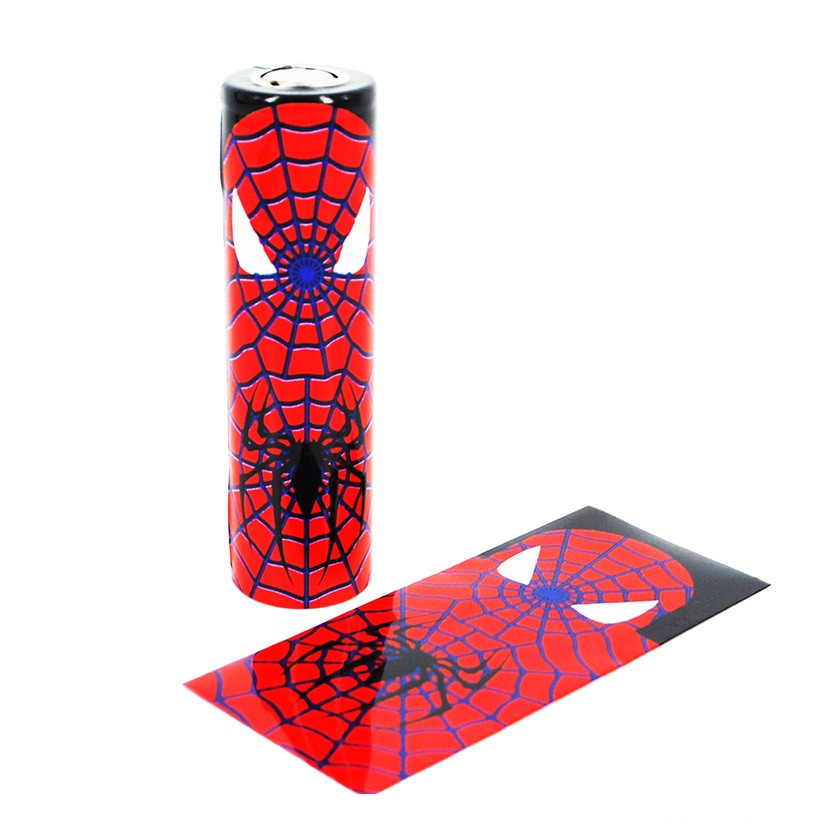 [001498] WRAP protection pour accus 18650 Spiderman